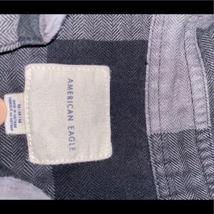 basically brand new AE gray and black flannel